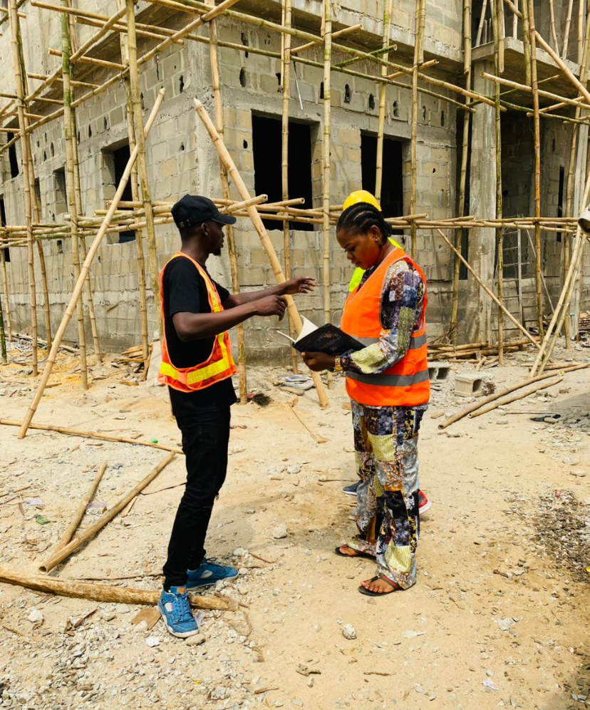 Jaykinga Vision Realty team inspecting a construction site in Lagos